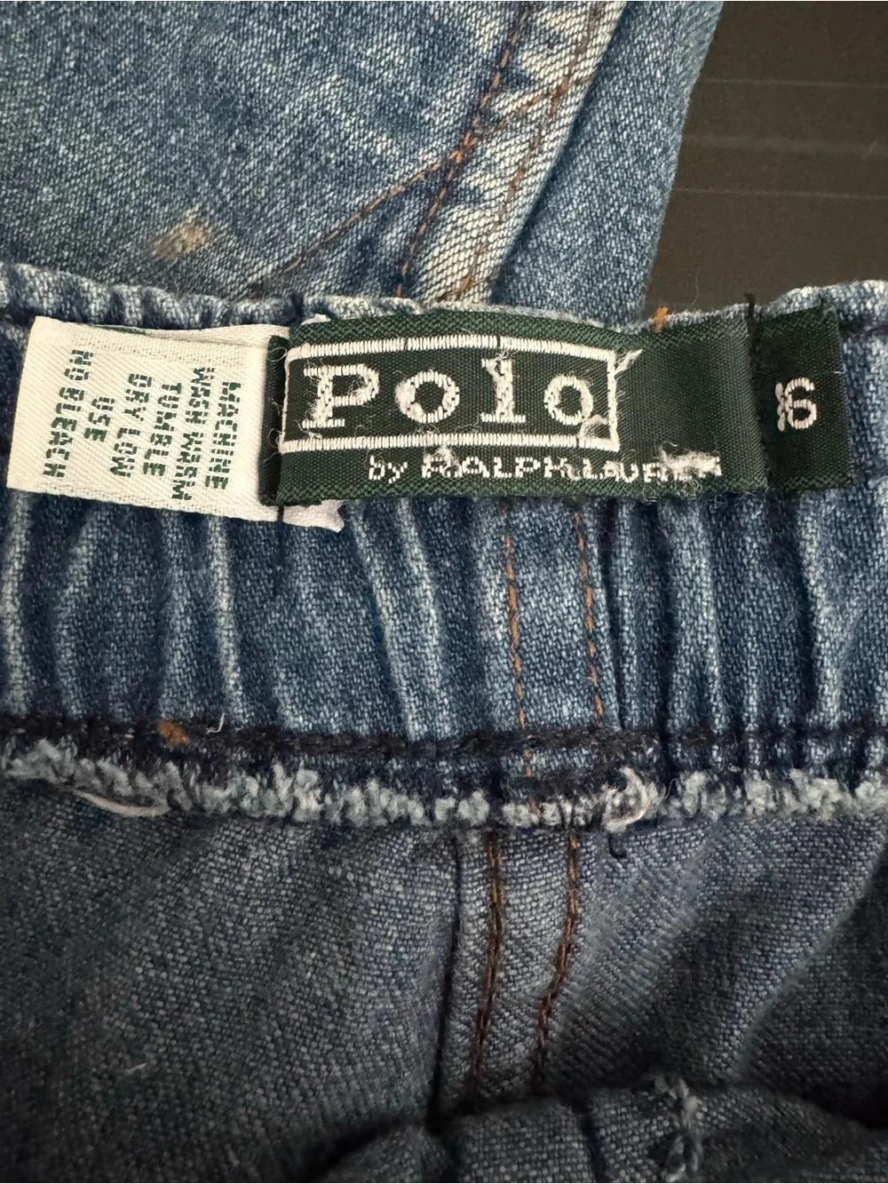 Polo Ralph Lauren Kids Unisex Size 16 Denim Drawstring Shorts